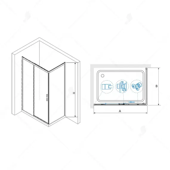 ДУШЕВОЙ УГОЛОК RGW LE-41 (LE-12 + Z-22)