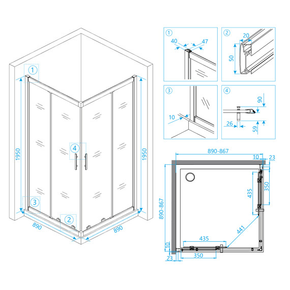 ДУШЕВОЙ УГОЛОК RGW HO-31