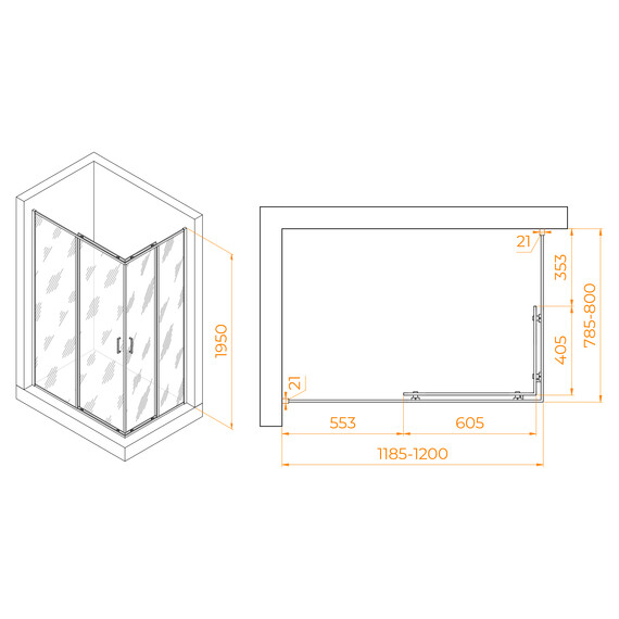 ДУШЕВОЙ УГОЛОК RGW PA-040