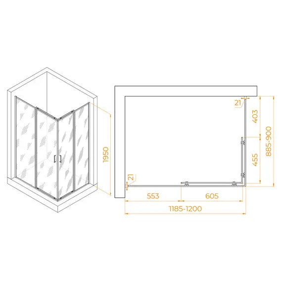 ДУШЕВОЙ УГОЛОК RGW PA-040B