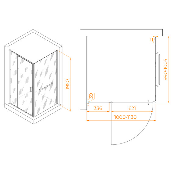 ДУШЕВОЙ УГОЛОК RGW PA-078-1 (RGW PA-008 + Z-060-2)