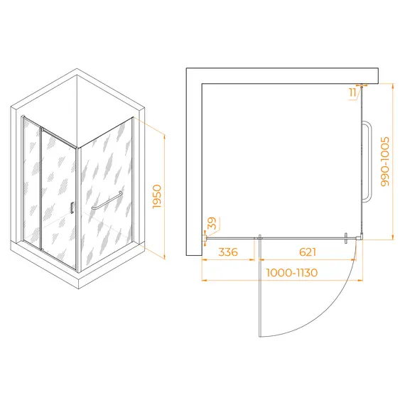ДУШЕВОЙ УГОЛОК RGW PA-078-1 (RGW PA-008 + Z-060-2)