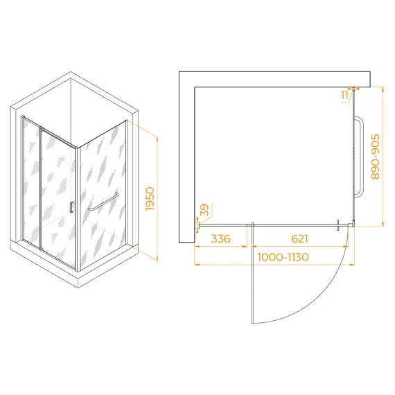 ДУШЕВОЙ УГОЛОК RGW PA-078-1 (RGW PA-008 + Z-060-2)