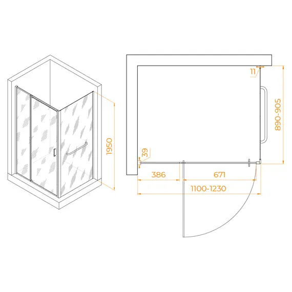 ДУШЕВОЙ УГОЛОК RGW PA-078-1 (RGW PA-008 + Z-060-2)