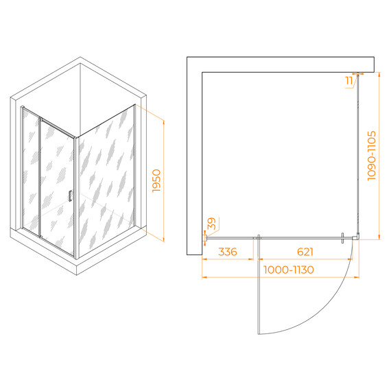 ДУШЕВОЙ УГОЛОК RGW PA-078 (RGW PA-008 + Z-050-2)