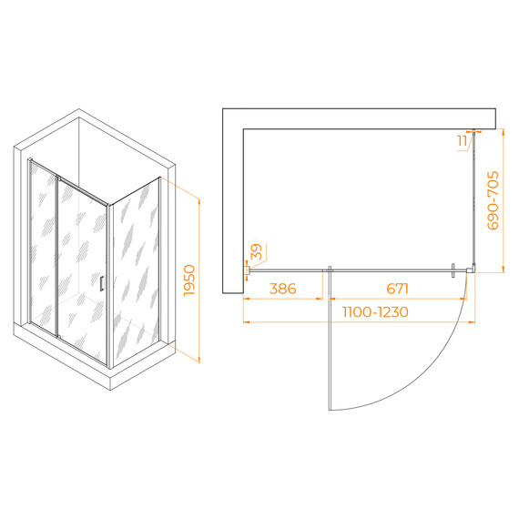 ДУШЕВОЙ УГОЛОК RGW PA-078 (RGW PA-008 + Z-050-2)