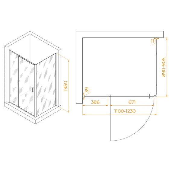 ДУШЕВОЙ УГОЛОК RGW PA-078 (RGW PA-008 + Z-050-2)