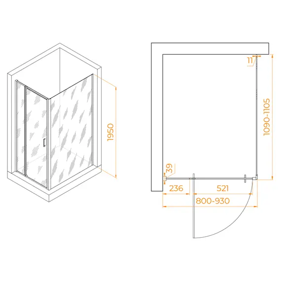 ДУШЕВОЙ УГОЛОК RGW PA-078 (RGW PA-008 + Z-050-2)
