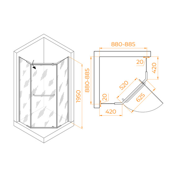 ДУШЕВОЙ УГОЛОК RGW PA-081