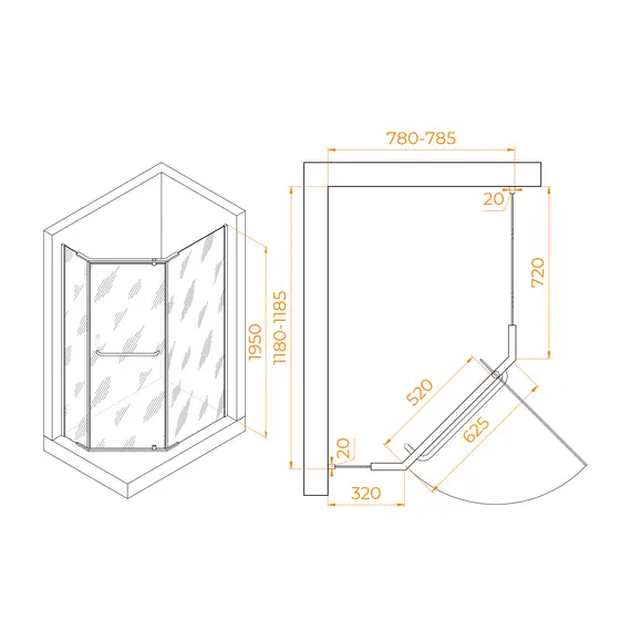 ДУШЕВОЙ УГОЛОК RGW PA-091