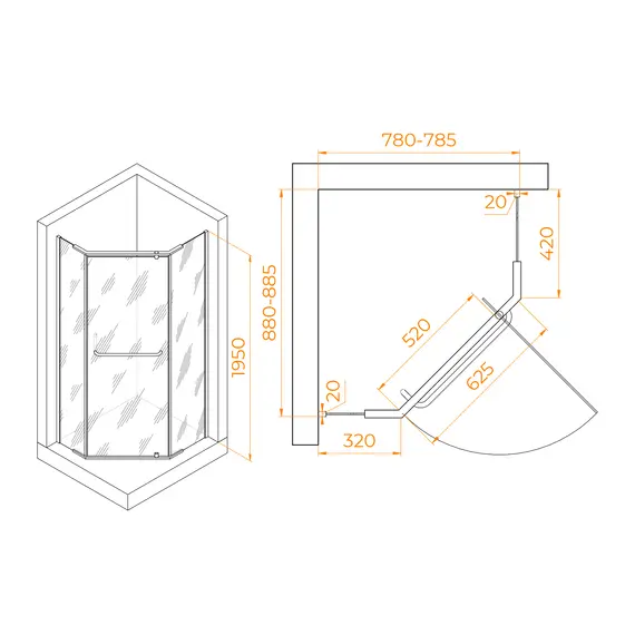 ДУШЕВОЙ УГОЛОК RGW PA-091B