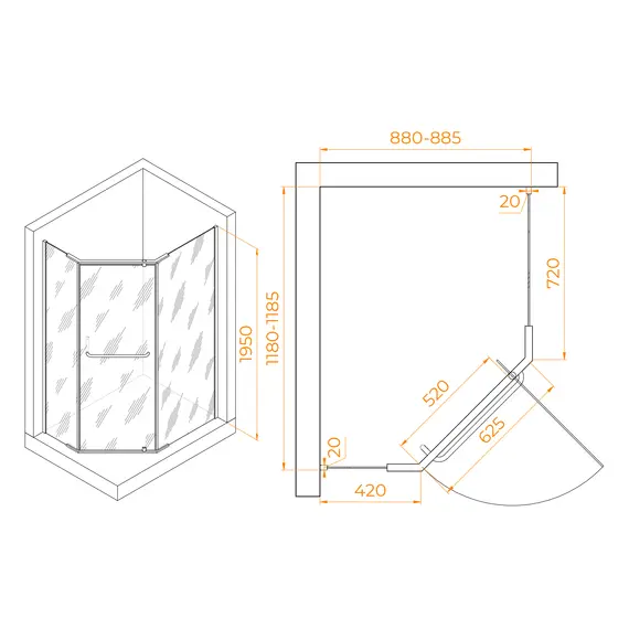 ДУШЕВОЙ УГОЛОК RGW PA-091