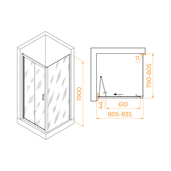 ДУШЕВОЙ УГОЛОК RGW PA-132 (PA-21+Z-050-5)