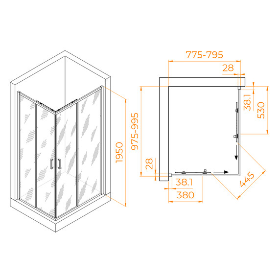 ДУШЕВОЙ УГОЛОК RGW PA-246B