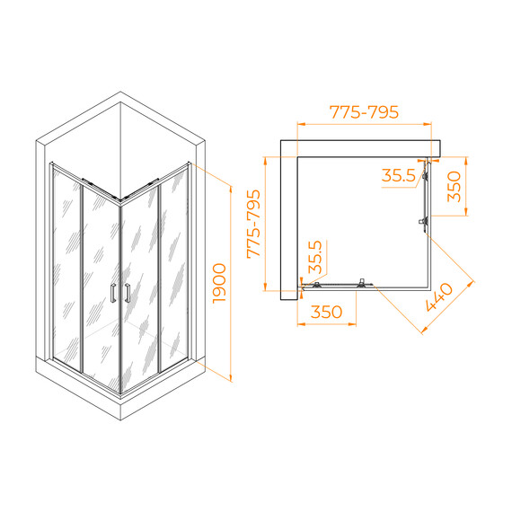 ДУШЕВОЙ УГОЛОК RGW PA-31B