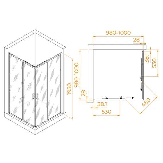 ДУШЕВОЙ УГОЛОК RGW PA-39B