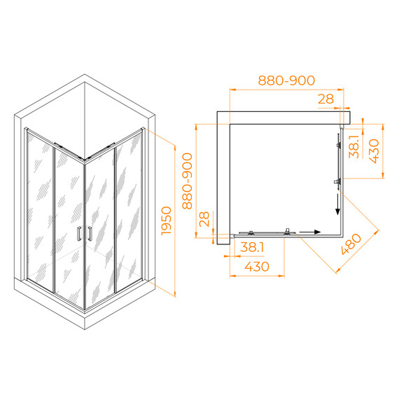 ДУШЕВОЙ УГОЛОК RGW PA-39B