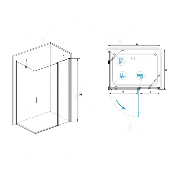 ДУШЕВОЙ УГОЛОК RGW LE-44 (LE-04+Z-14)