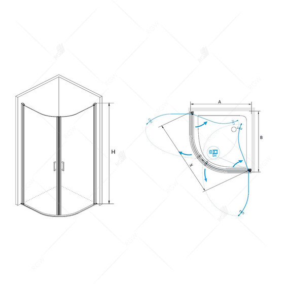 ДУШЕВОЙ УГОЛОК RGW LE-54