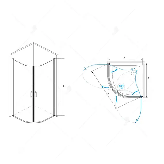 ДУШЕВОЙ УГОЛОК RGW LE-54