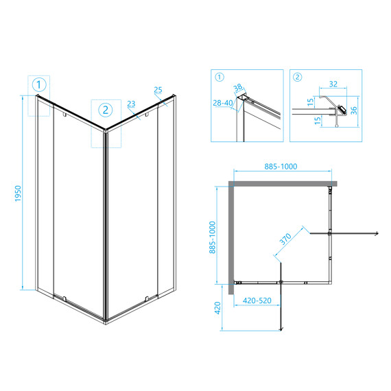 ДУШЕВОЙ УГОЛОК RGW PA-38