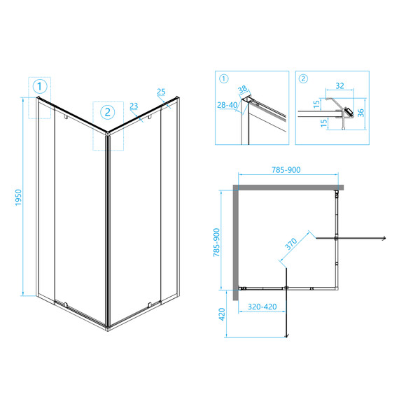 ДУШЕВОЙ УГОЛОК RGW PA-38