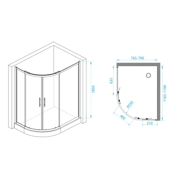 ДУШЕВОЙ УГОЛОК RGW PA-61