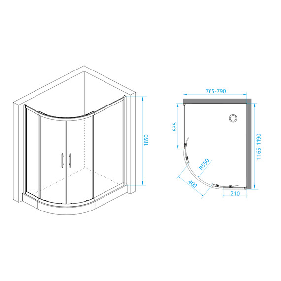 ДУШЕВОЙ УГОЛОК RGW PA-61