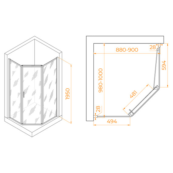 ДУШЕВОЙ УГОЛОК RGW PA-86