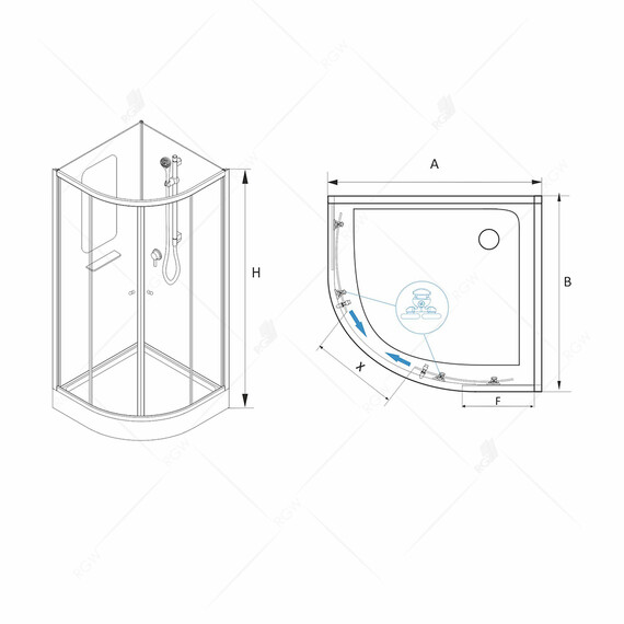 ДУШЕВАЯ КАБИНА RGW AN-208