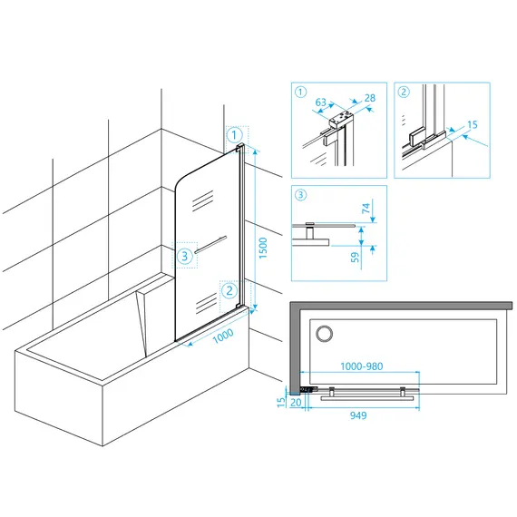 ШТОРКА НА ВАННУ RGW SC-02