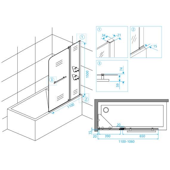 ШТОРКА НА ВАННУ RGW SC-04