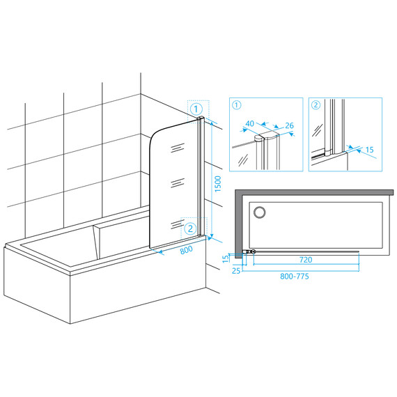 ШТОРКА НА ВАННУ RGW SC-05