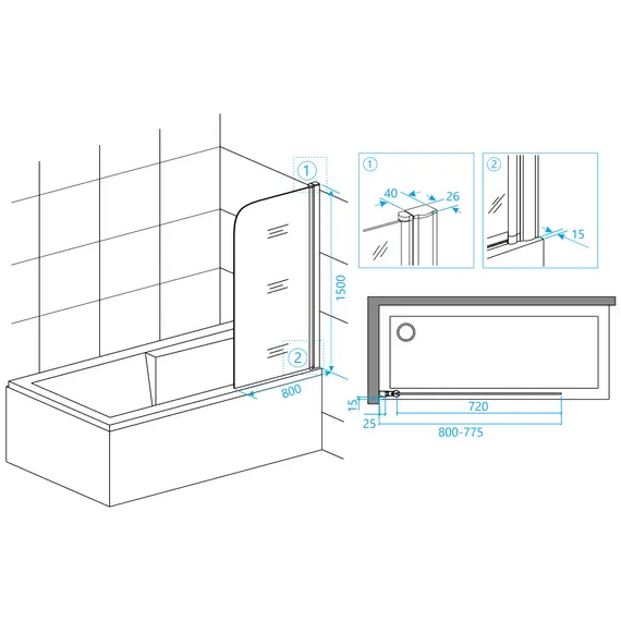 ШТОРКА НА ВАННУ RGW SC-05