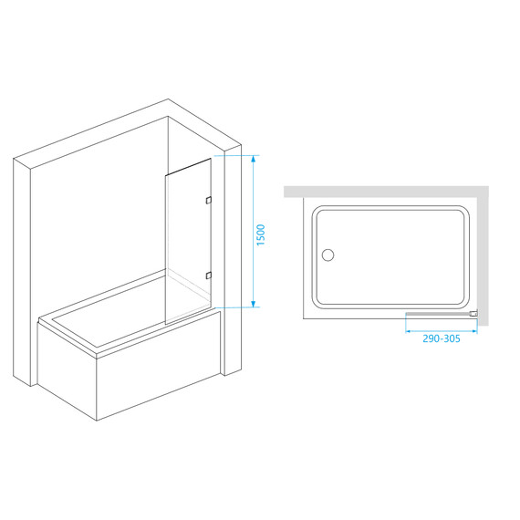 ШТОРКА НА ВАННУ RGW SC-056-2
