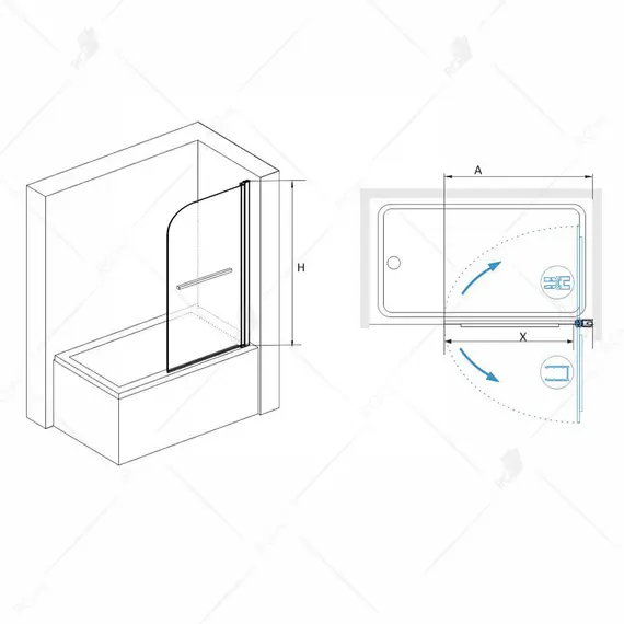 ШТОРКА НА ВАННУ RGW SC-114B