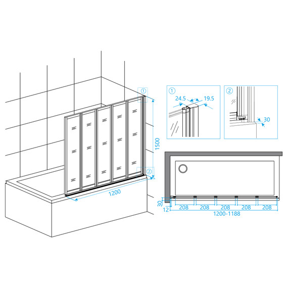 ШТОРКА НА ВАННУ RGW SC-22B