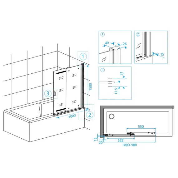 ШТОРКА НА ВАННУ RGW SC-44