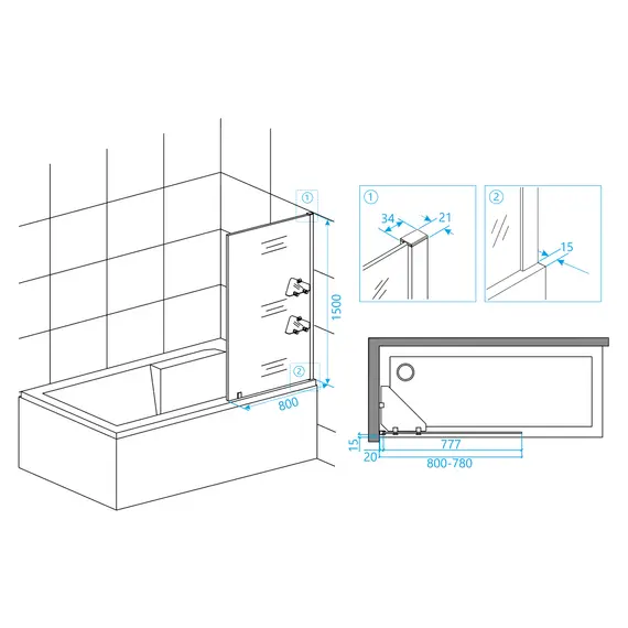 ШТОРКА НА ВАННУ RGW SC-53