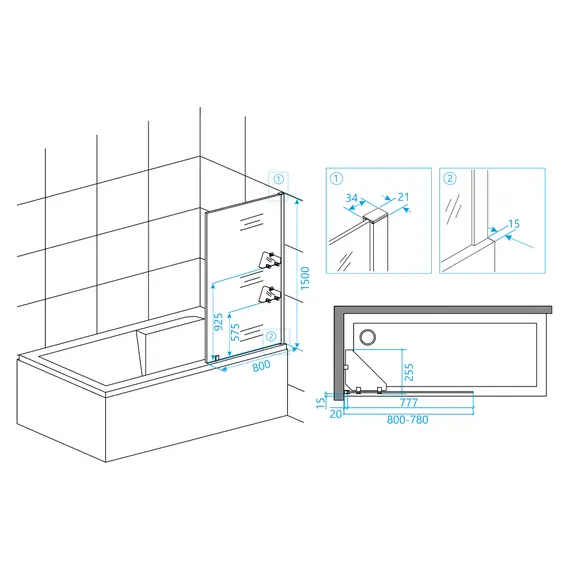 ШТОРКА НА ВАННУ RGW SC-54