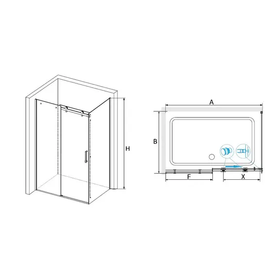 ДУШЕВОЙ УГОЛОК RGW TO-44-1 (TO-14 + Z-060-2)