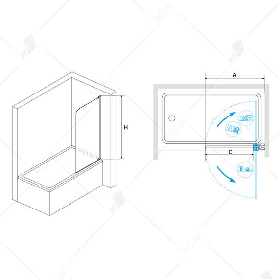 ШТОРКА НА ВАННУ RGW SC-01
