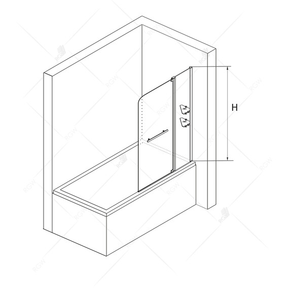 ШТОРКА НА ВАННУ RGW SC-04