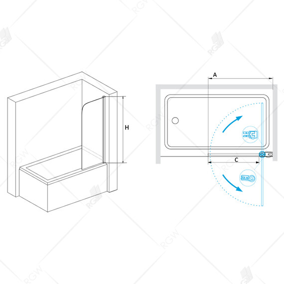 ШТОРКА НА ВАННУ RGW SC-05