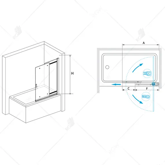 ШТОРКА НА ВАННУ RGW SC-44