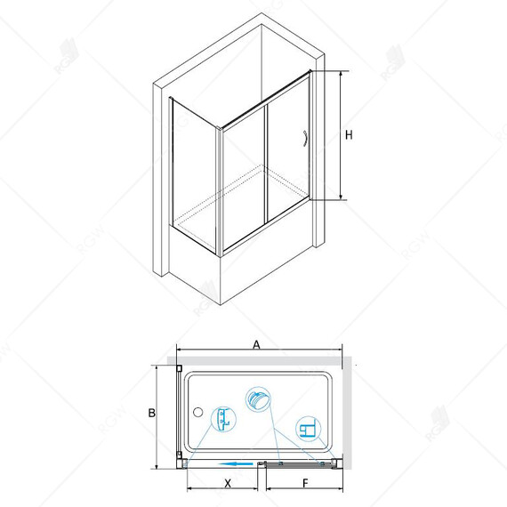 ШТОРКА НА ВАННУ RGW SC-92 (SC-62+Z-052)