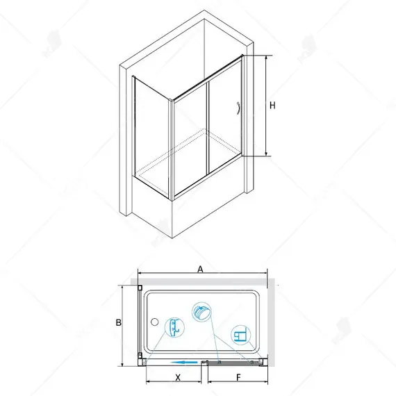ШТОРКА НА ВАННУ RGW SC-92 (SC-62+Z-052)