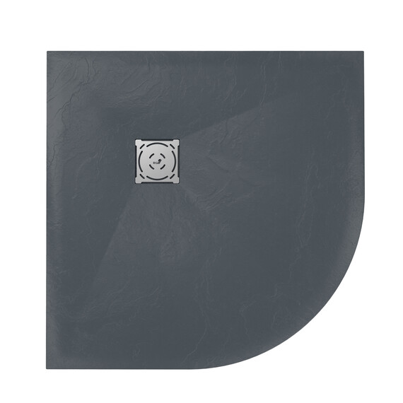 ДУШЕВОЙ ПОДДОН ПОЛУКРУГЛЫЙ RGW ST/R-G ГРАФИТ