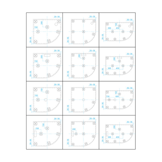 НОЖКИ ДЛЯ ПОДДОНА RGW N-01 (10)