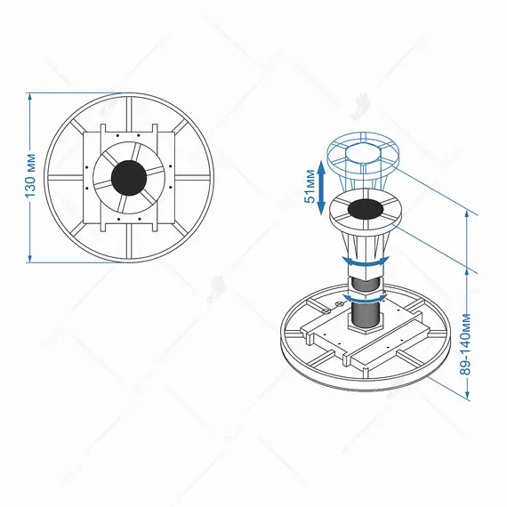 НОЖКИ ДЛЯ ПОДДОНА RGW N-01 (10) W